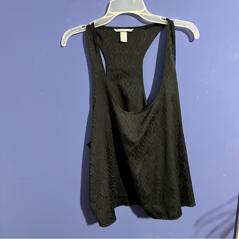 Victoria's Secret Black Tank Top Racerback Workout Summer XXL Womens